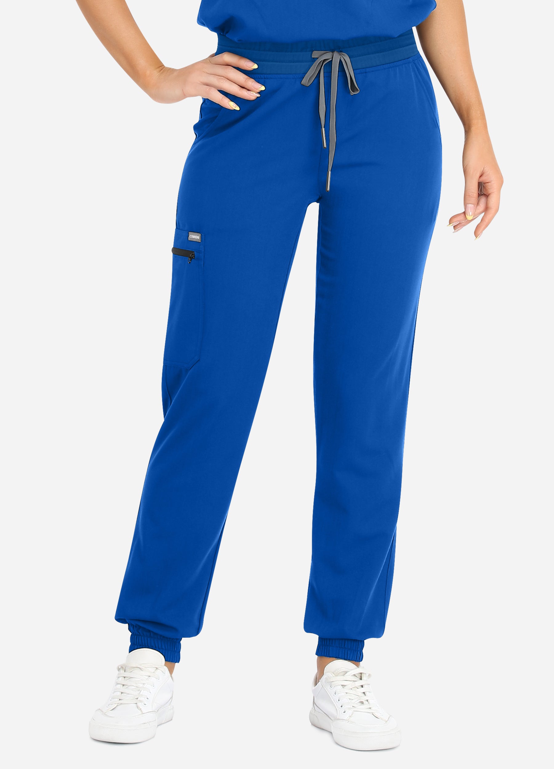 Pantaloni da jogging da donna per il tempo libero Scrub a 4 tasche