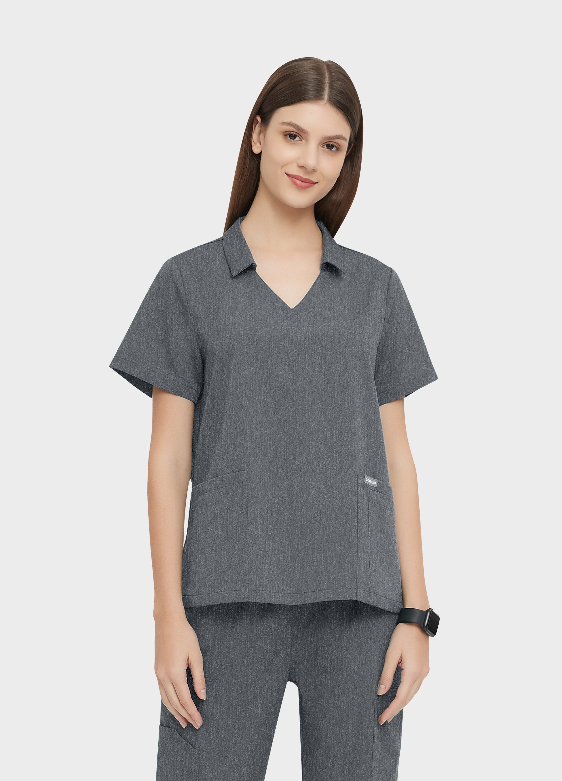 ElegCare™ Collar Scrub Top