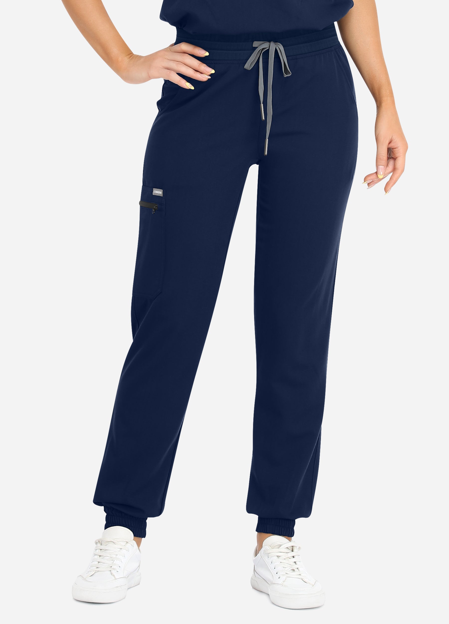 Pantaloni da jogging da donna per il tempo libero Scrub a 4 tasche