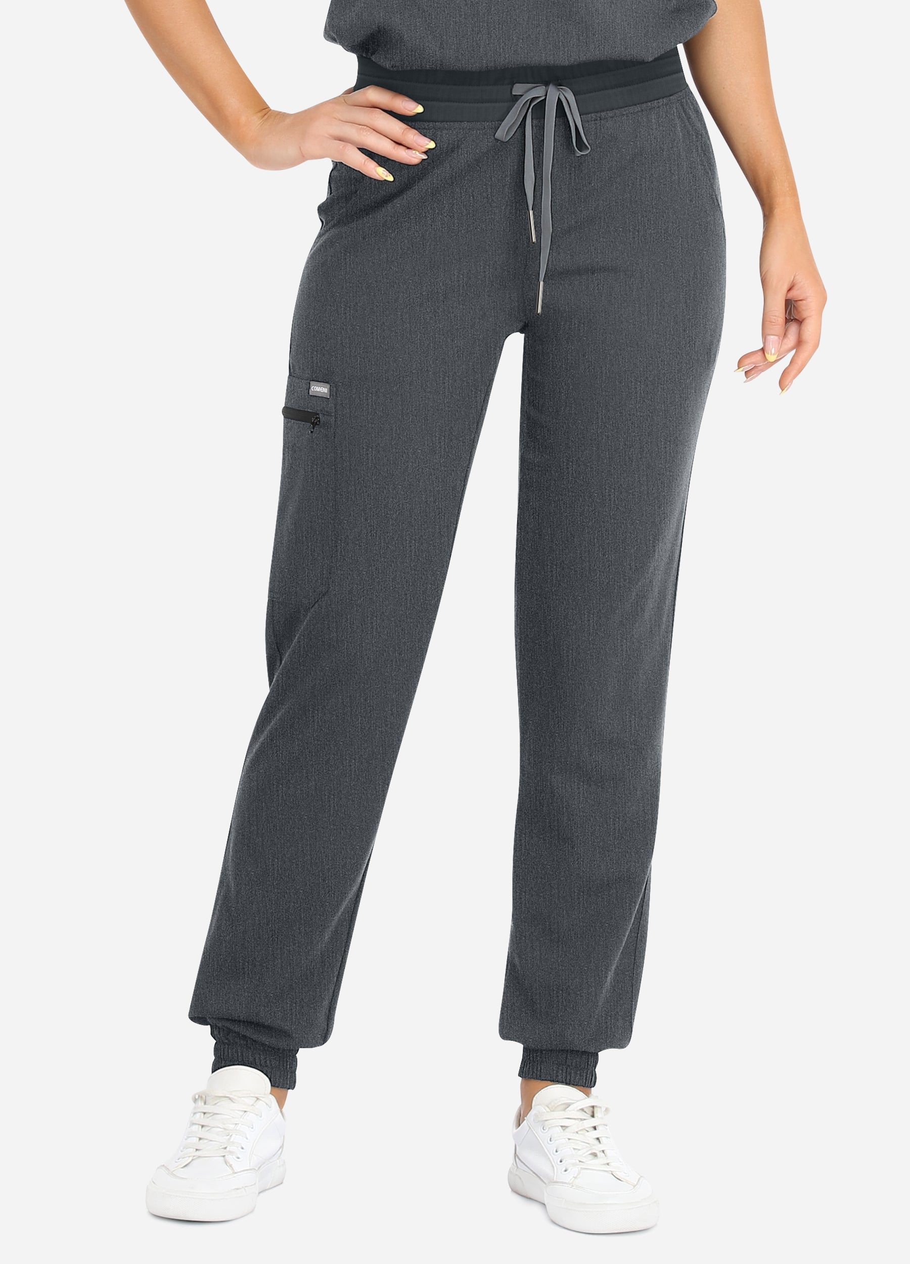 Pantaloni da jogging da donna per il tempo libero Scrub a 4 tasche