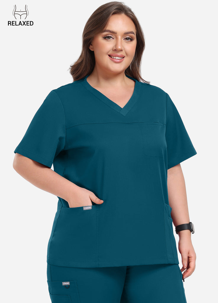 StyleFlex™ Plus Size Scrub Top