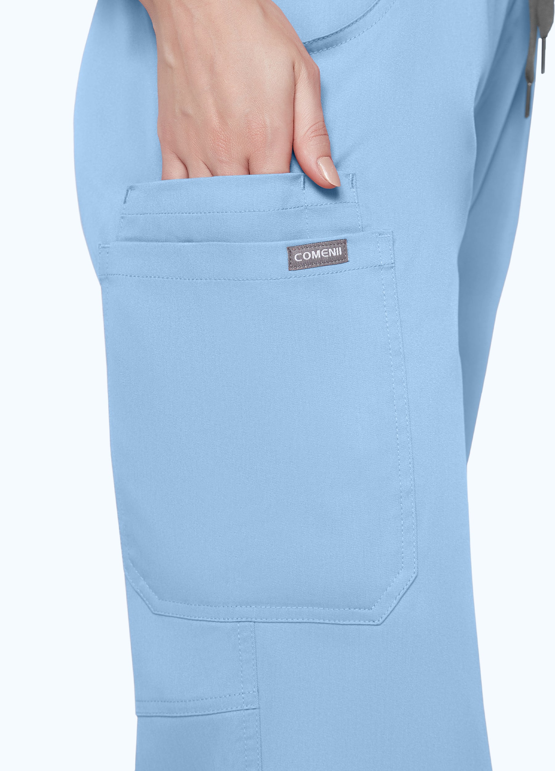 Pantalón médico cargo con 4 bolsillos para mujer