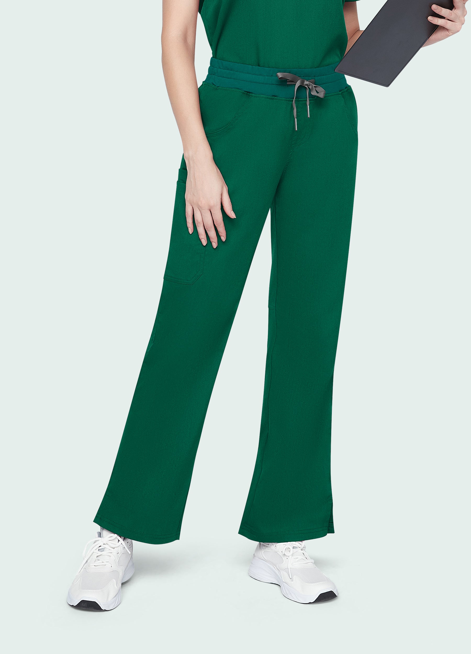 Pantalón médico cargo con 4 bolsillos para mujer