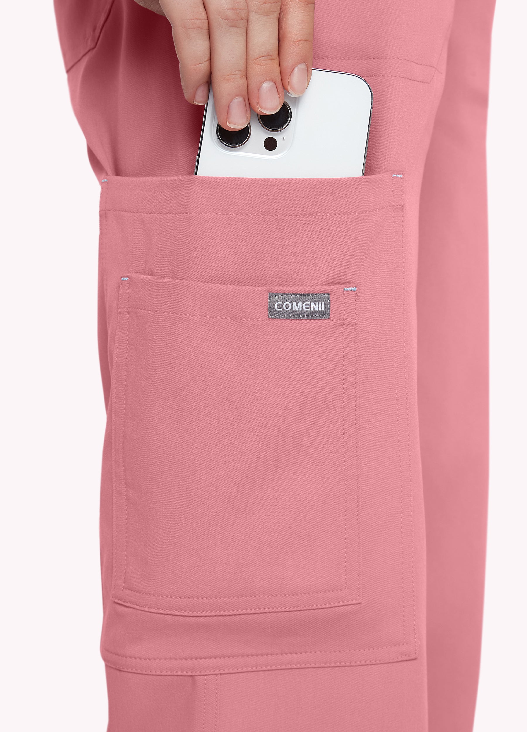 Pantalón médico cargo de 6 bolsillos para mujer