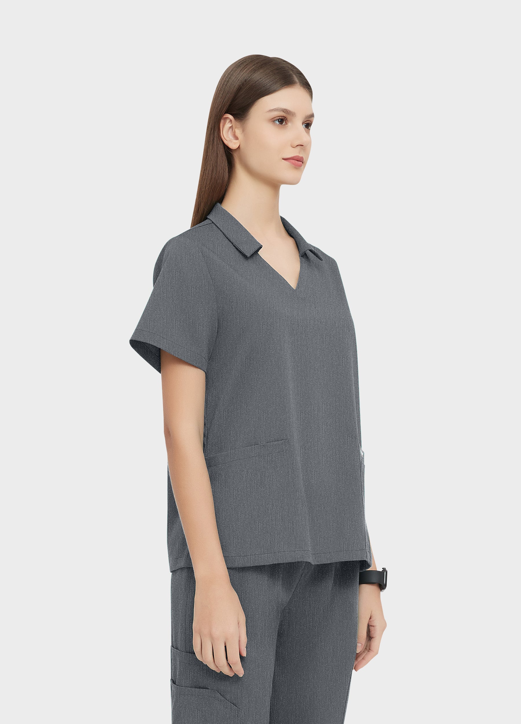 ElegCare™ Collar Scrub Top