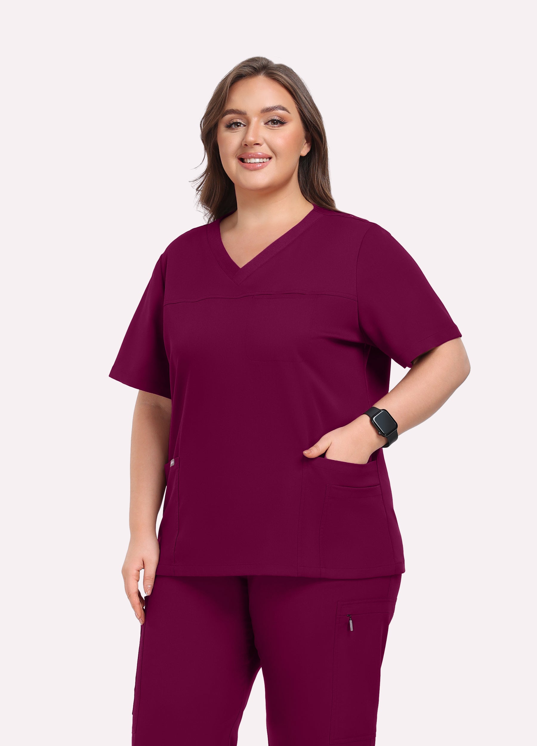 StyleFlex™ Plus Size Scrub Top