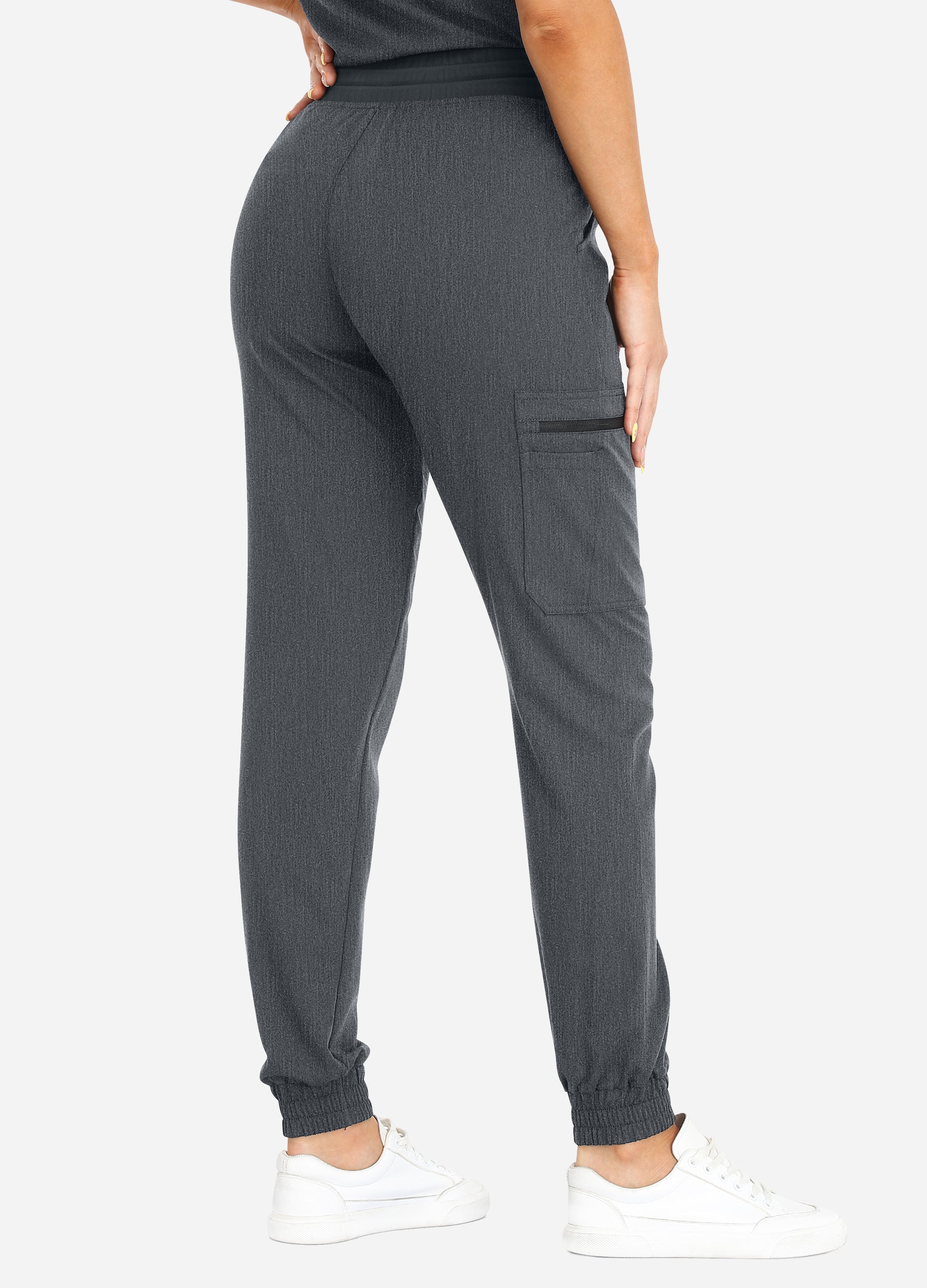 Pantaloni da jogging da donna per il tempo libero Scrub a 4 tasche