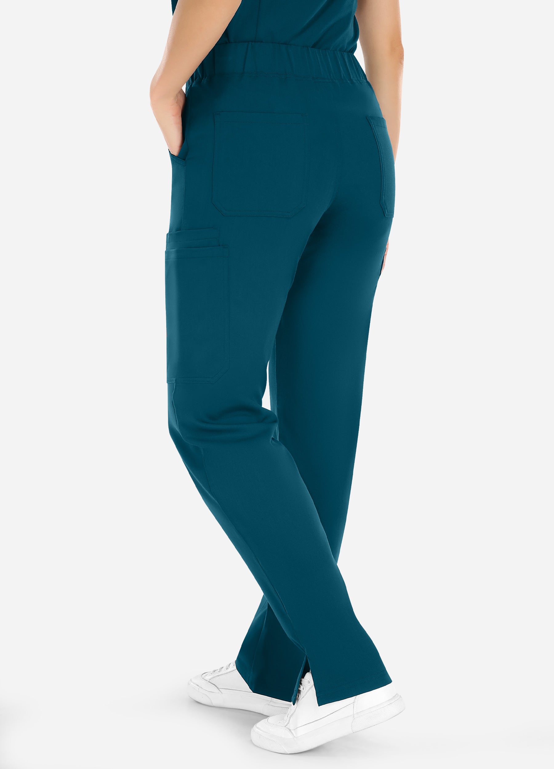 8-Pocket Tapered Scrub-Hose für Damen