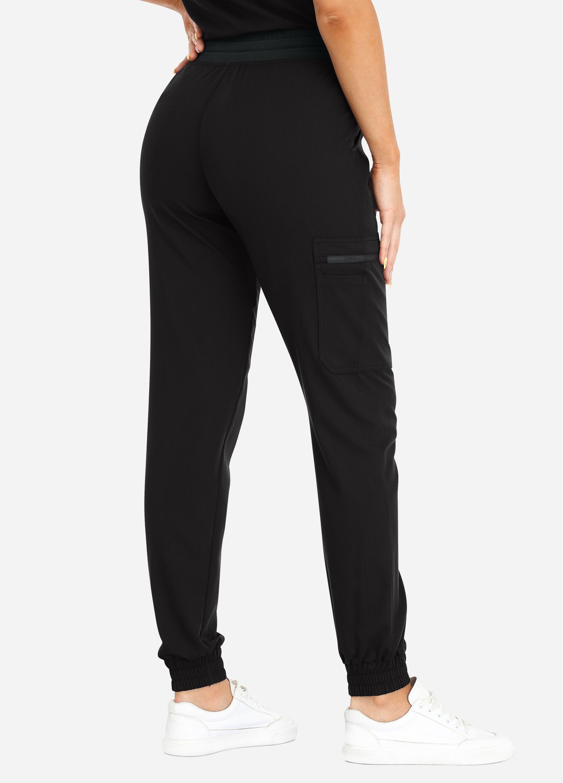 Pantaloni da jogging da donna per il tempo libero Scrub a 4 tasche