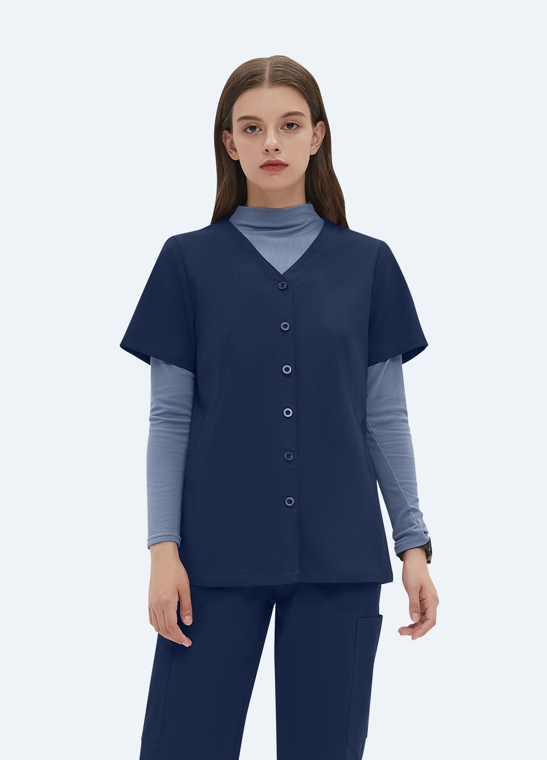 ProEase™ Button Scrub Top