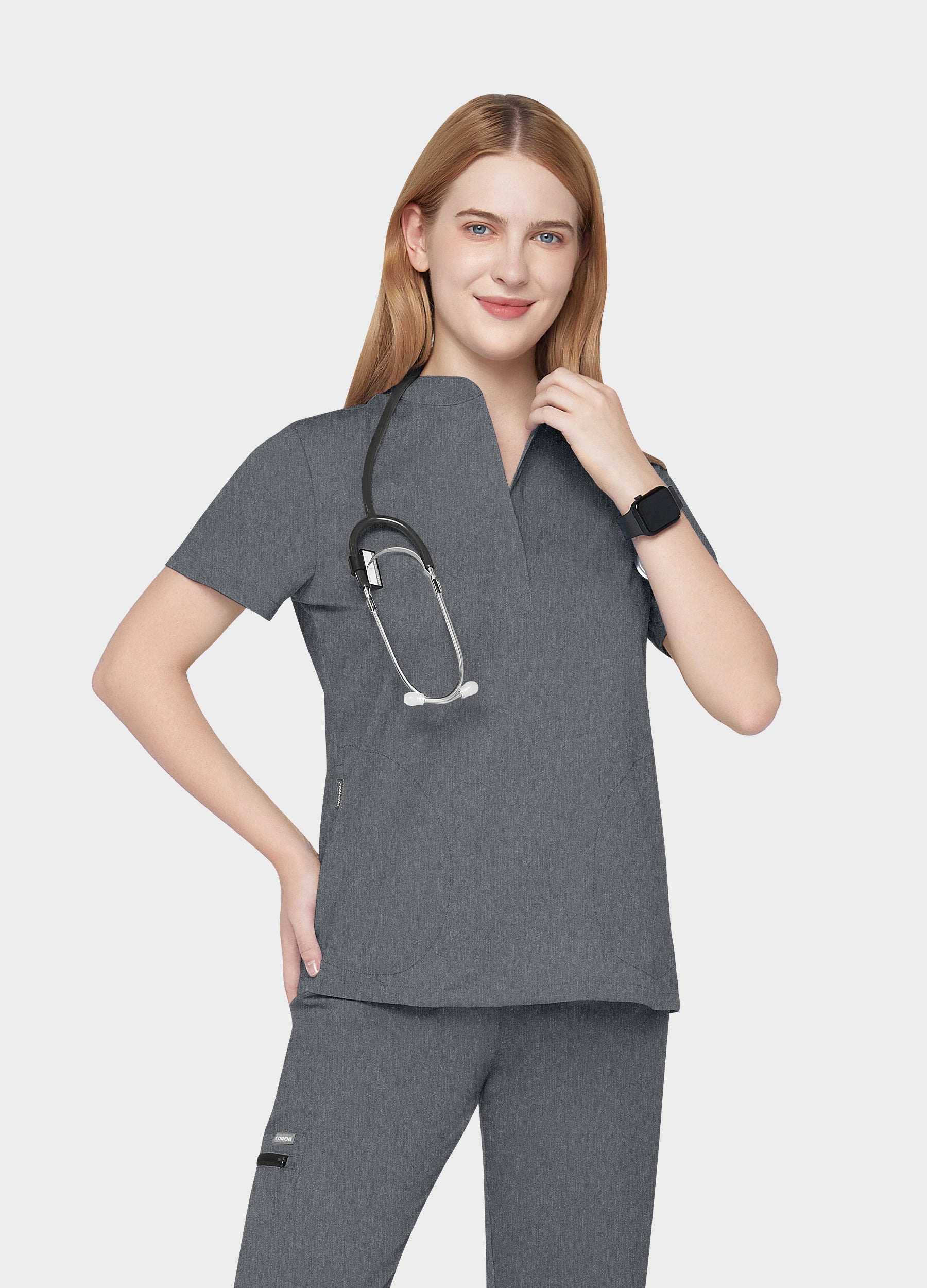 ProEase™ Collar Scrub Top