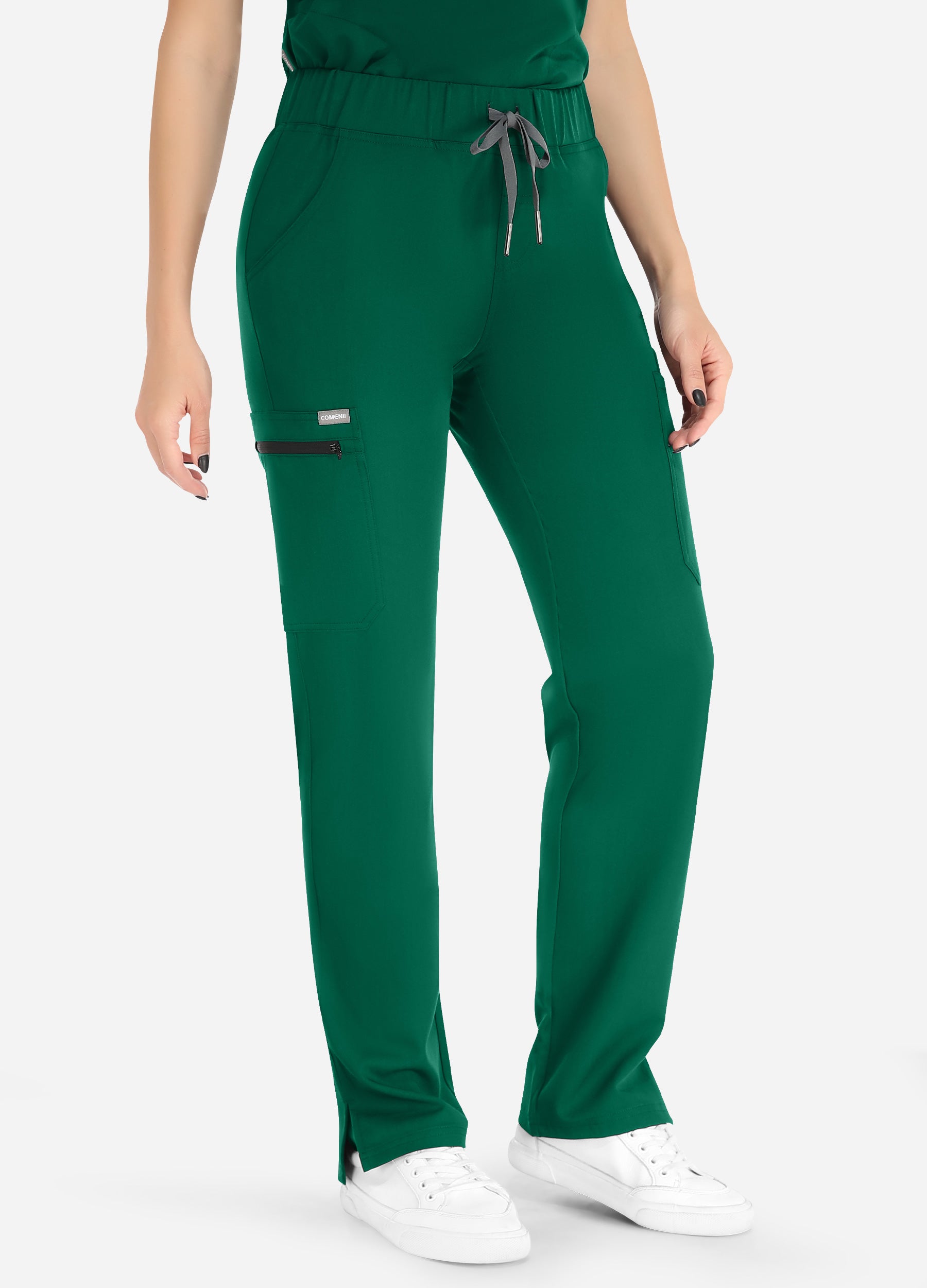 Pantalón médico cónico de 8 bolsillos para mujer