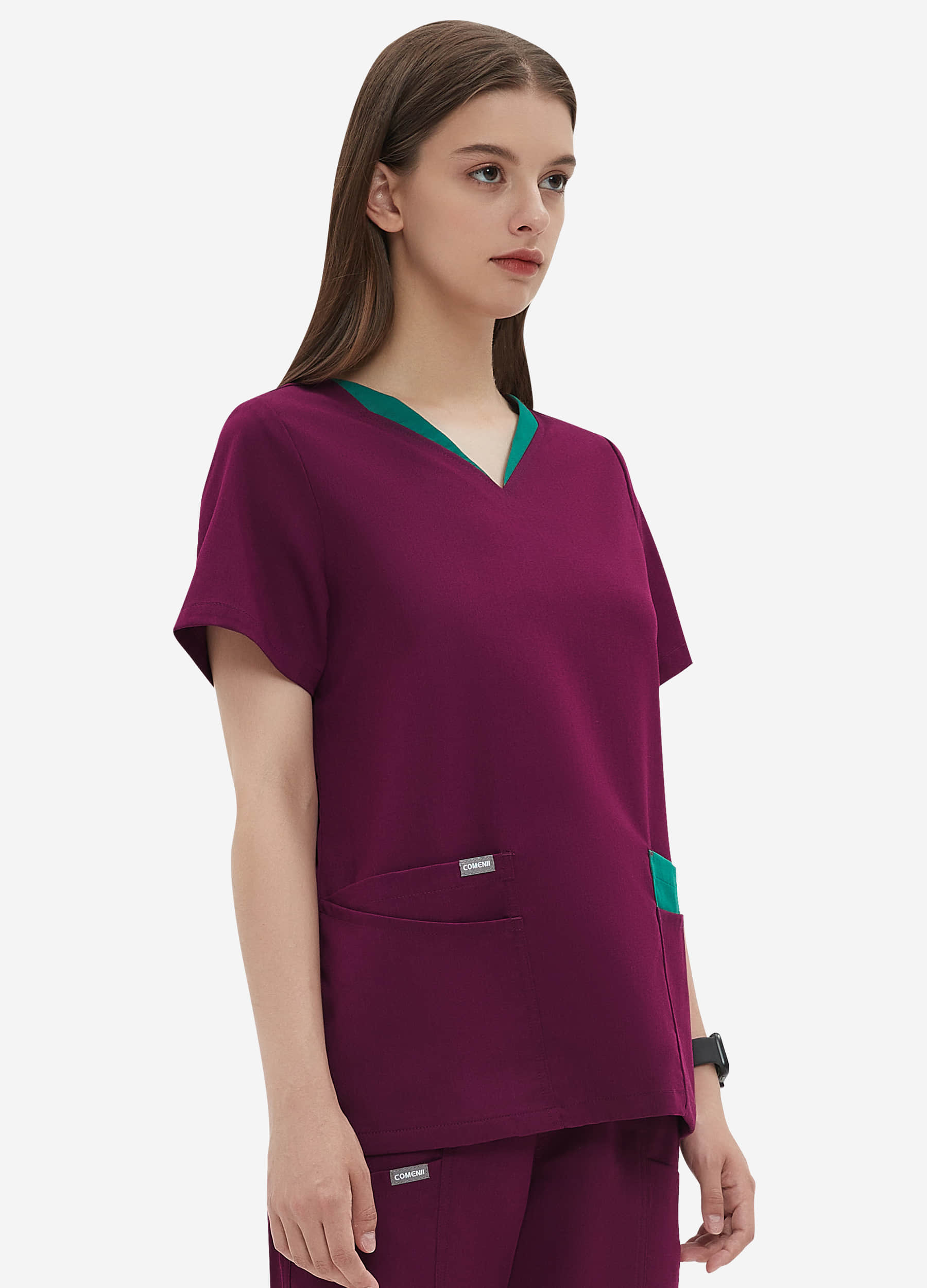 StyleFlex™ Double-Layer Colors Scrub Top