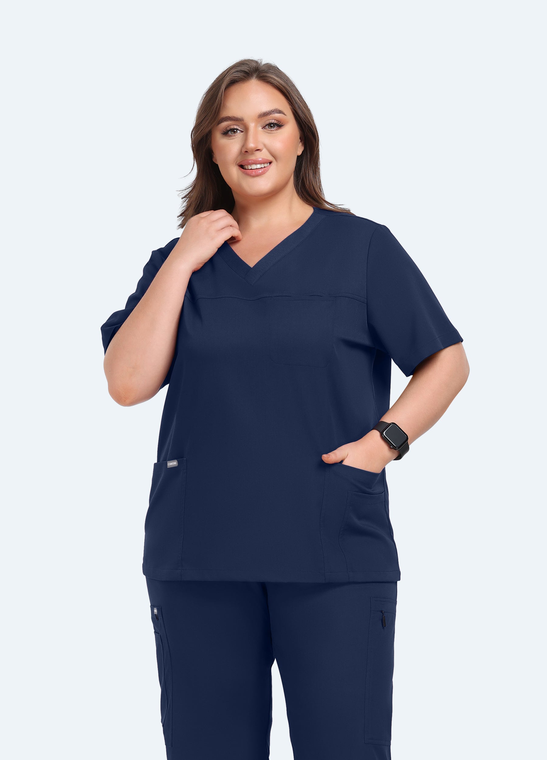 StyleFlex™ Plus Size Scrub Top