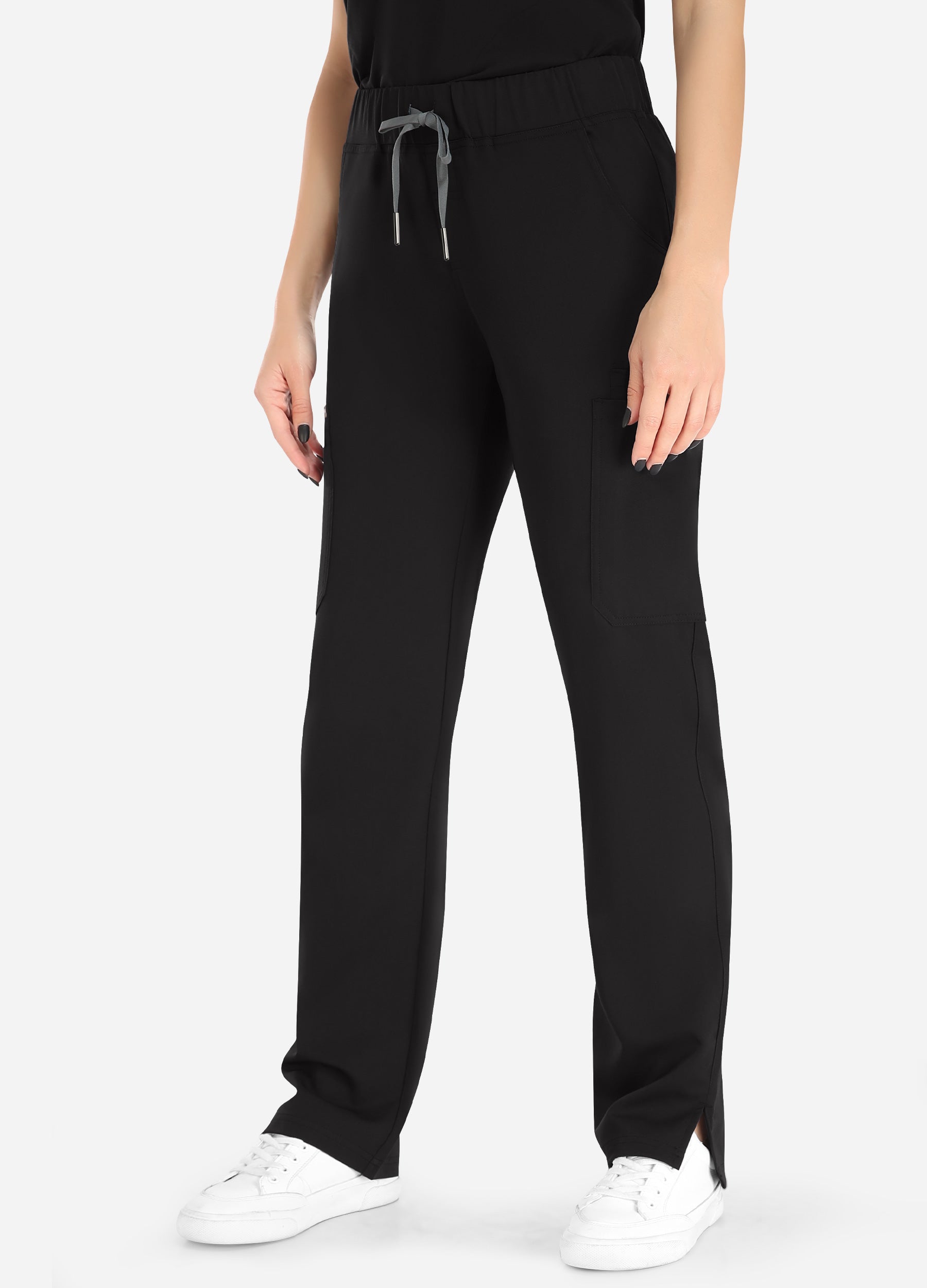 Pantalón médico cónico de 8 bolsillos para mujer