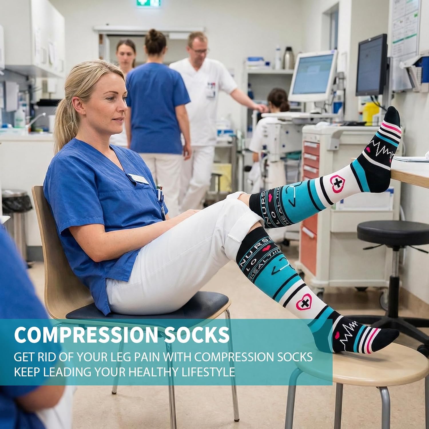 Nurses Compression Socks for Women & Men