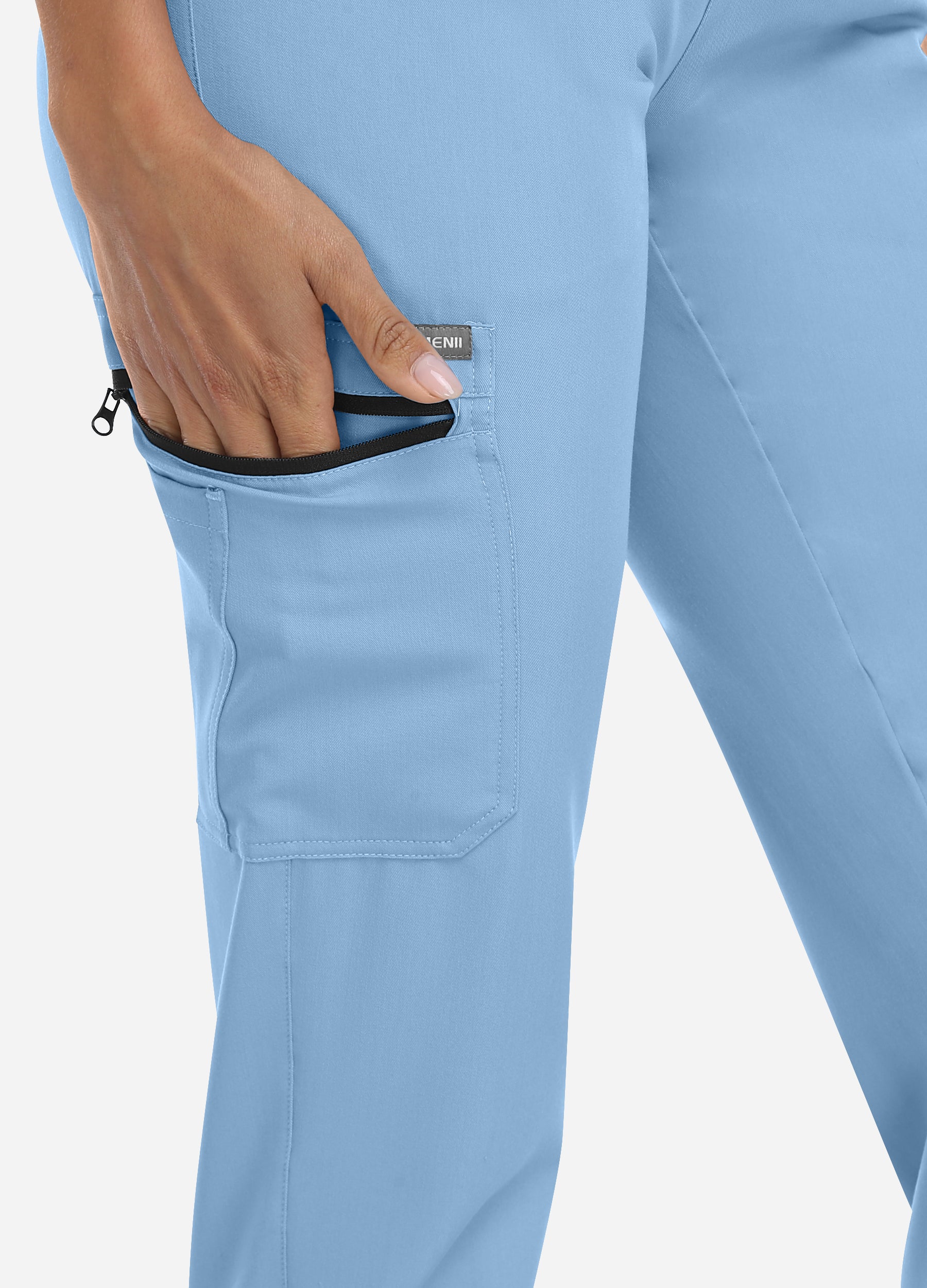 Pantaloni da jogging da donna per il tempo libero Scrub a 4 tasche