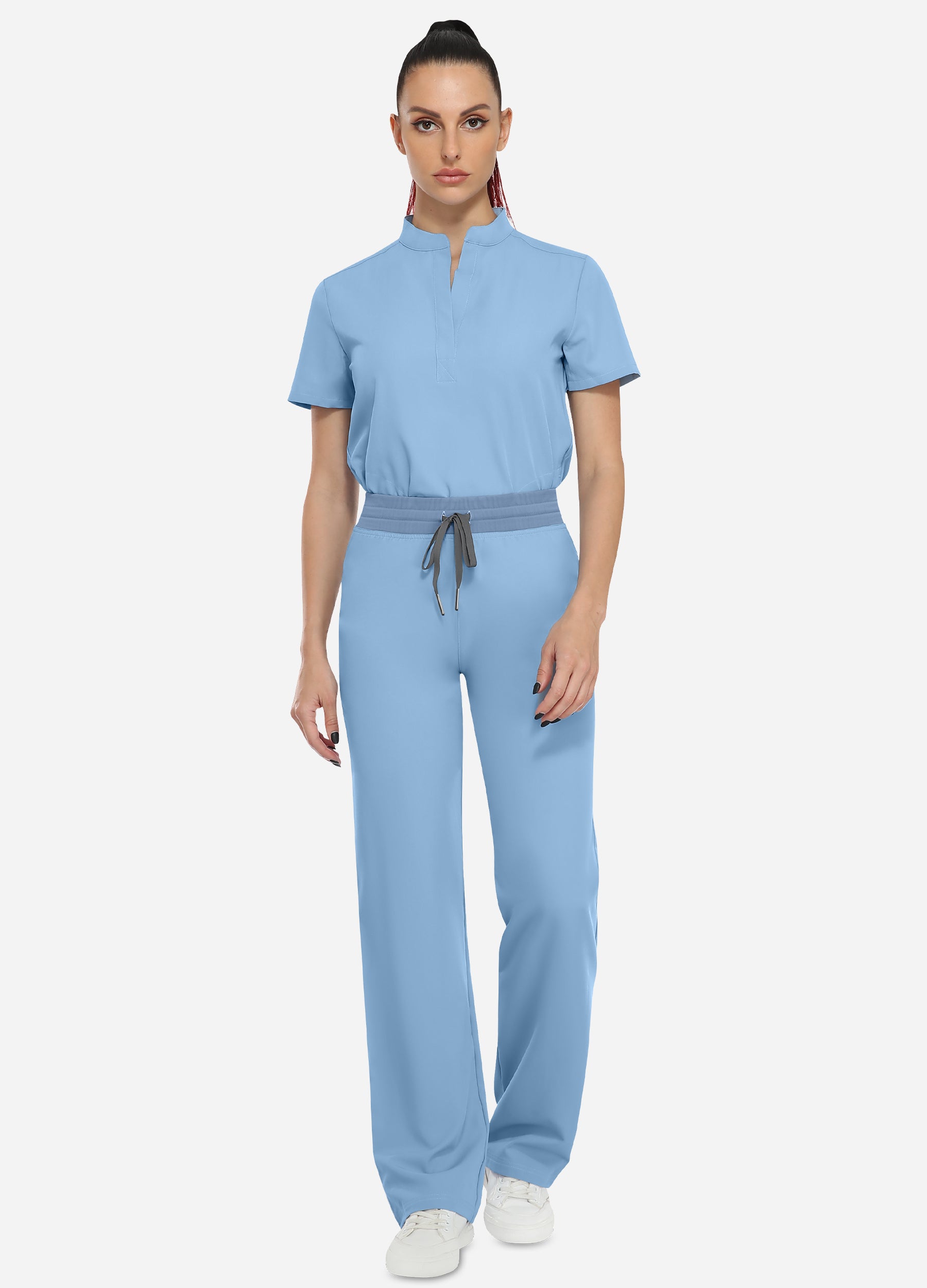 Pantalón médico básico de 2 bolsillos para mujer