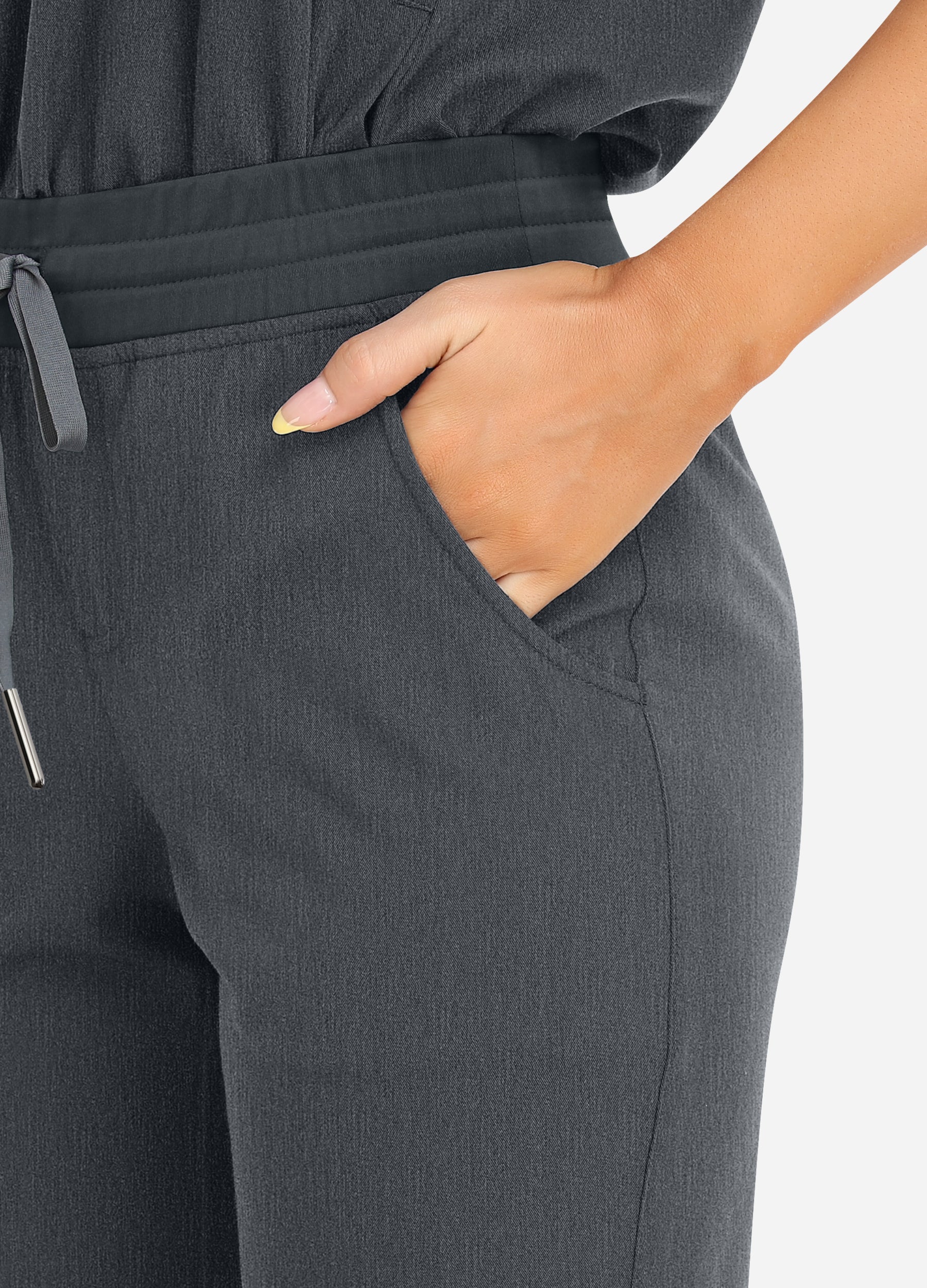 Pantaloni da jogging da donna per il tempo libero Scrub a 4 tasche