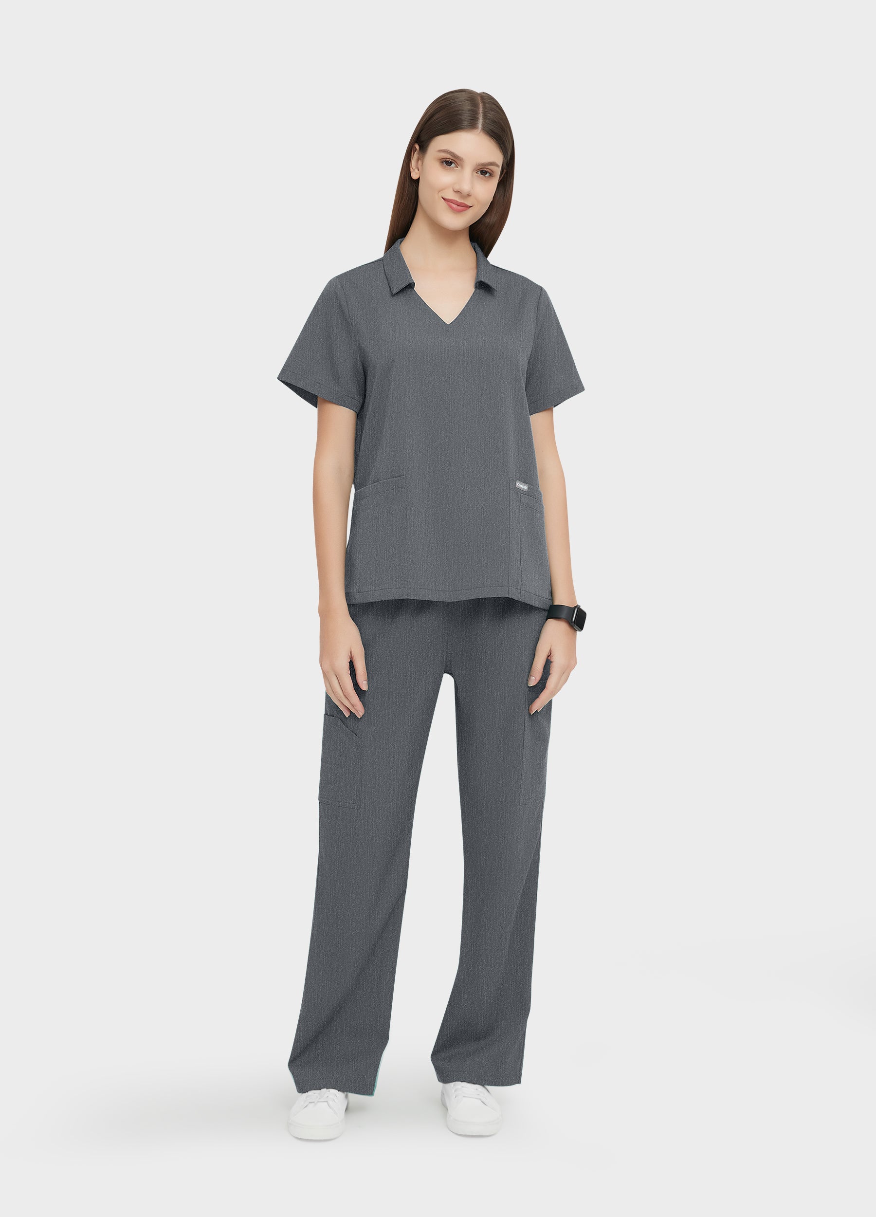 ElegCare™ Collar Scrub Top