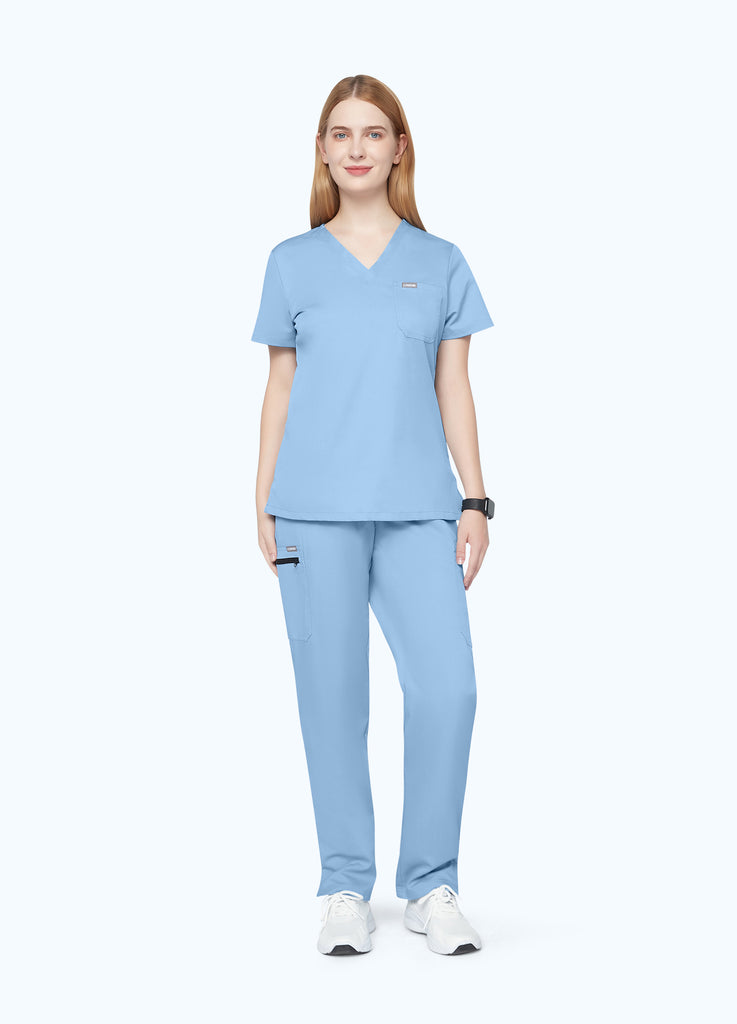 Top scrub moderno da donna con 1 tasca