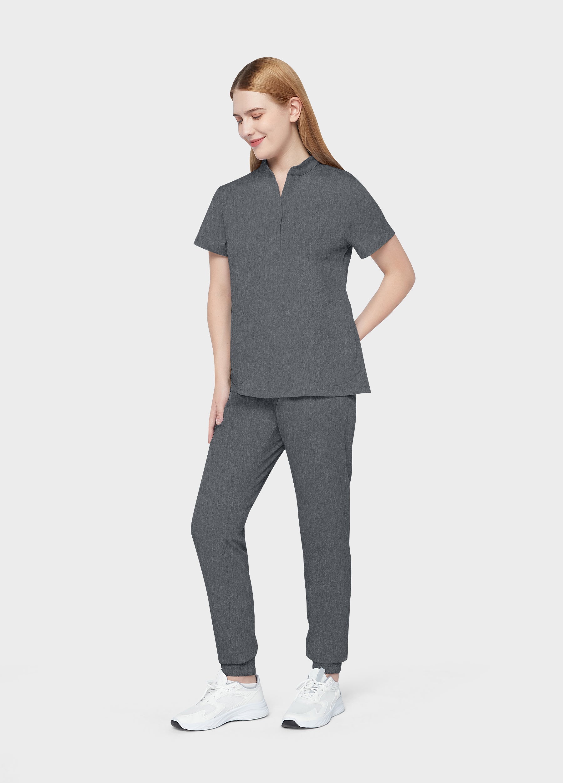 ProEase™ 7-Pocket Collar Scrub Set