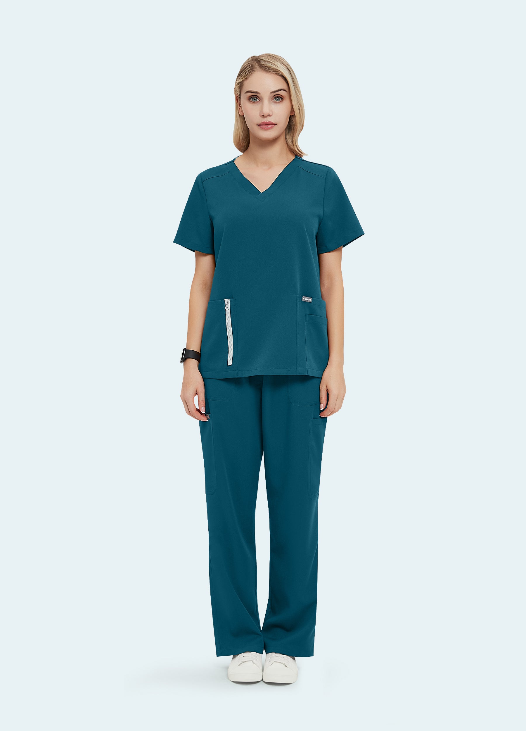 Scrub-Hose mit 4 Taschen und freiem Bund für Damen