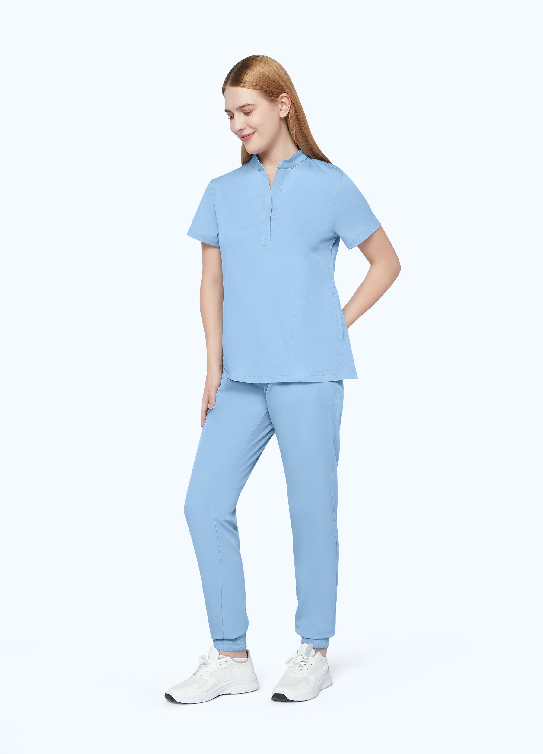 ProEase™ 7-Pocket Collar Scrub Set