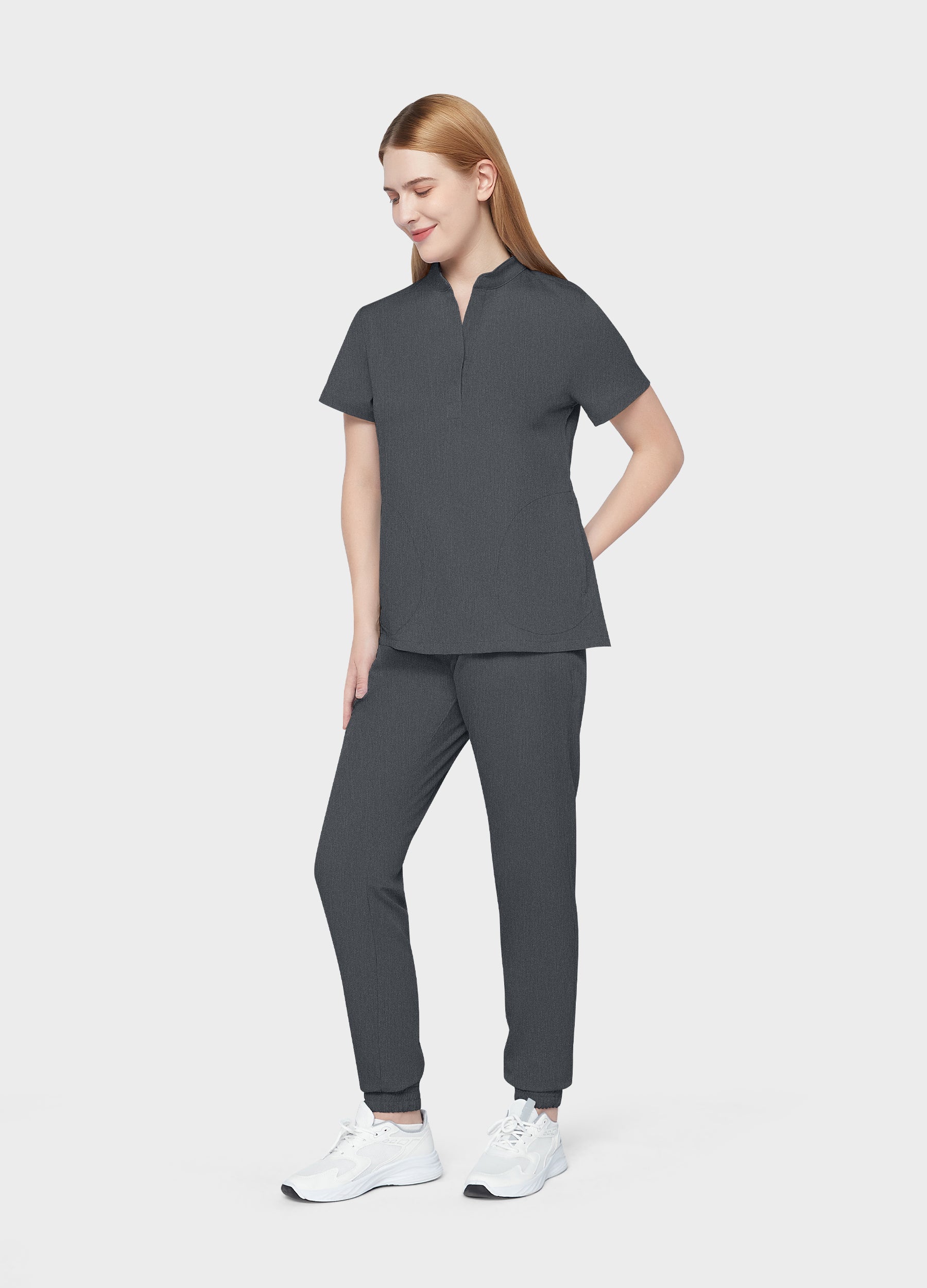 ProEase™ 7-Pocket Collar Scrub Set