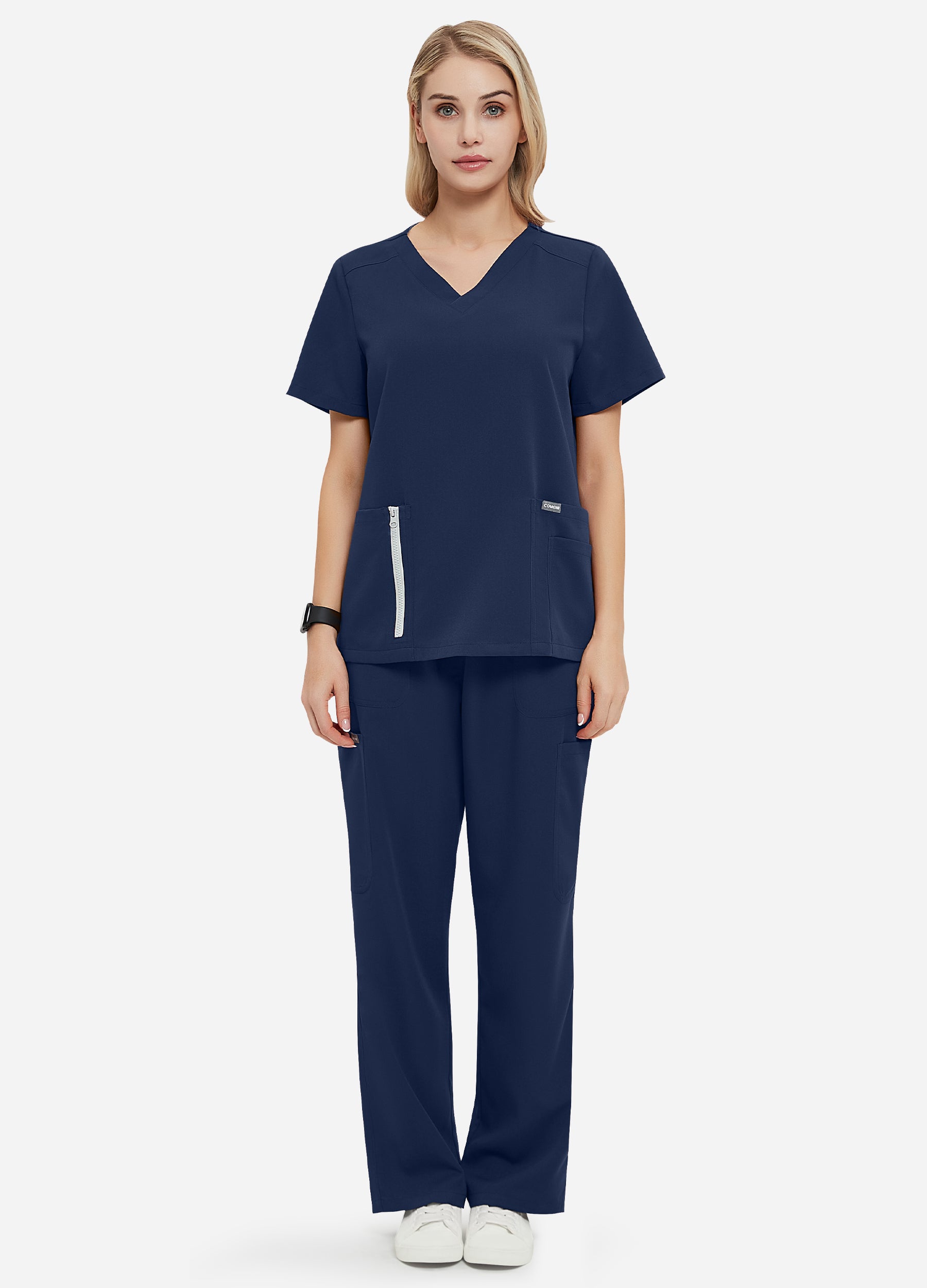 Scrub-Hose mit 4 Taschen und freiem Bund für Damen