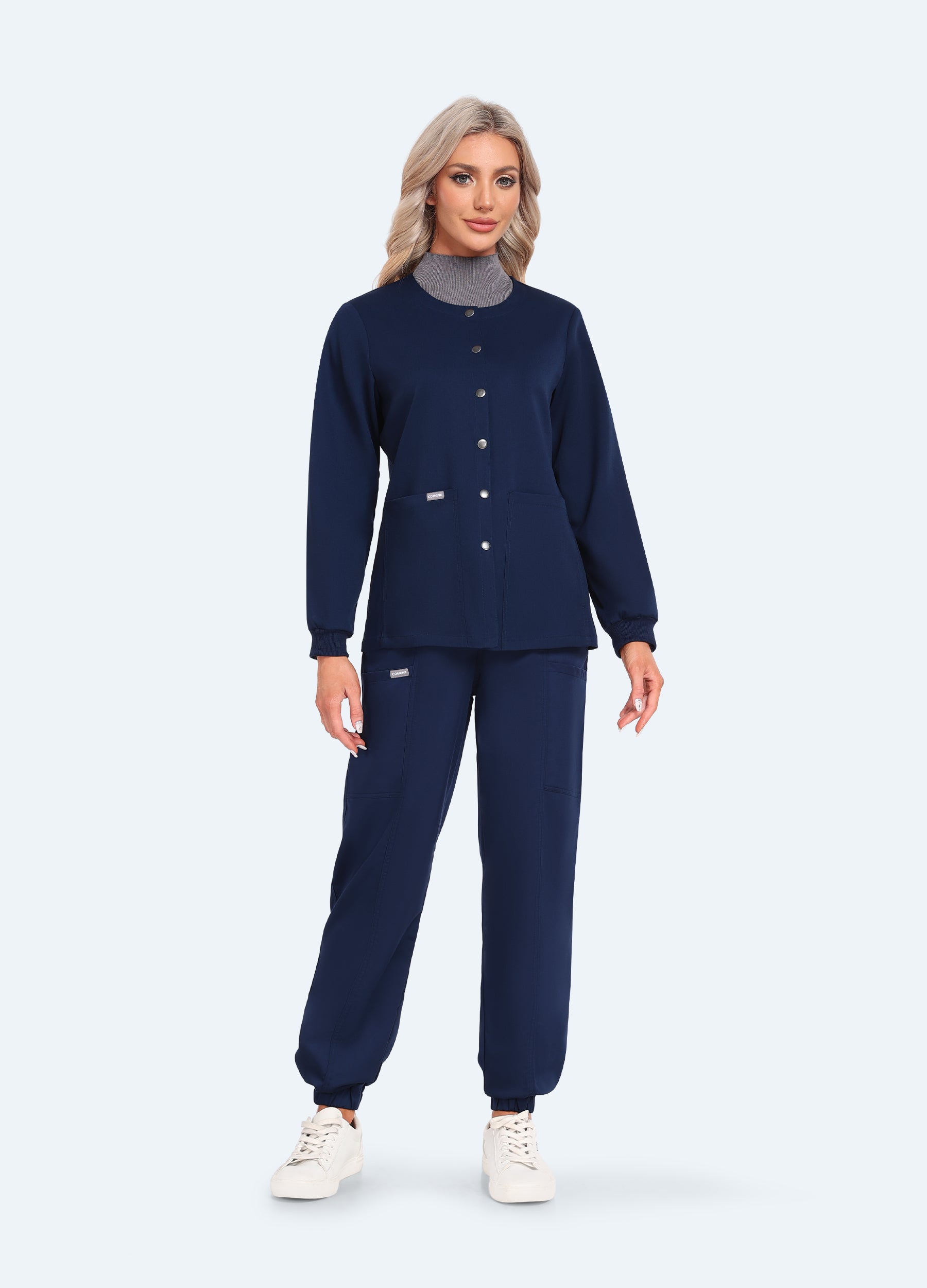 ProEase™ Button Up Scrub Jacket