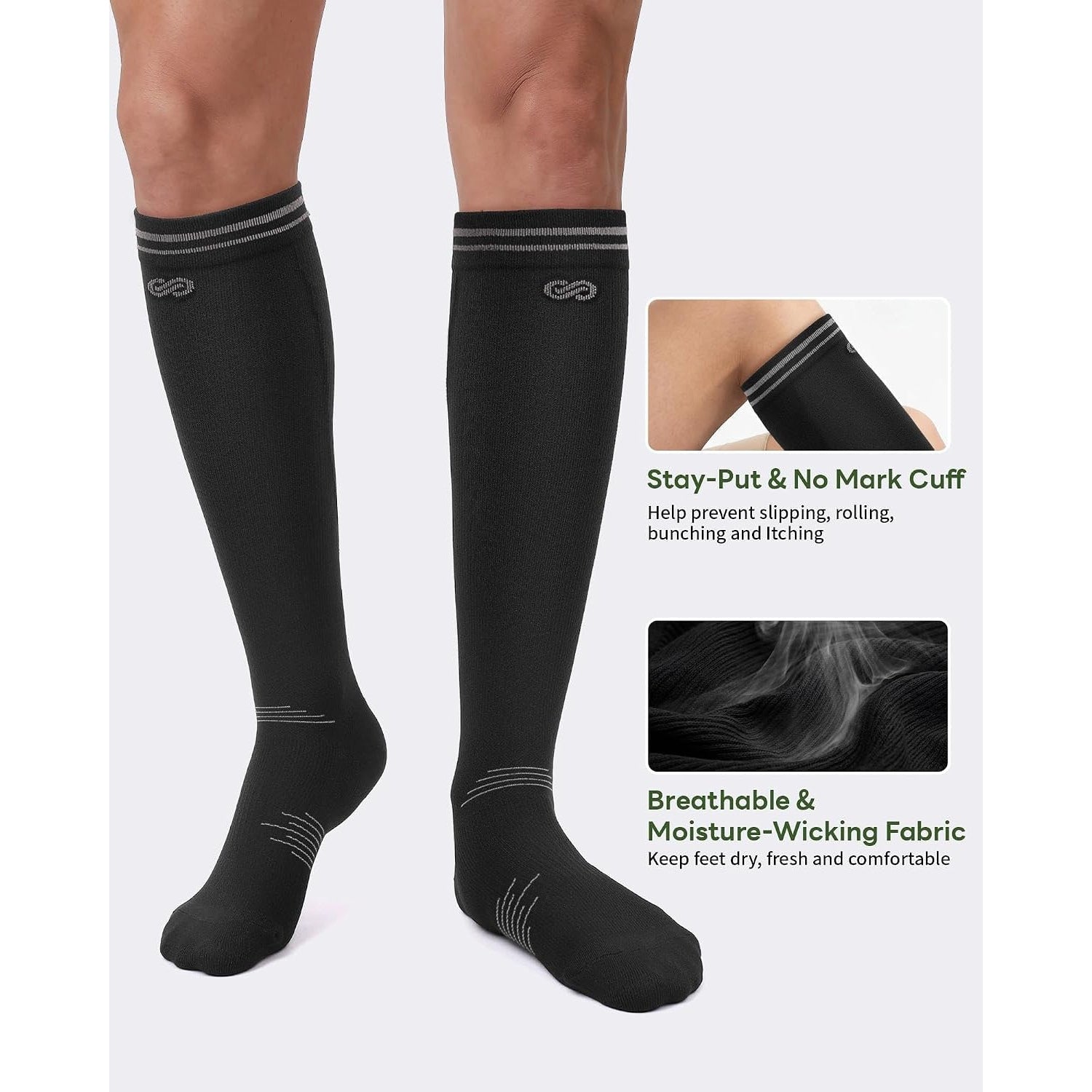 3-Pair Graduated Compression Socks