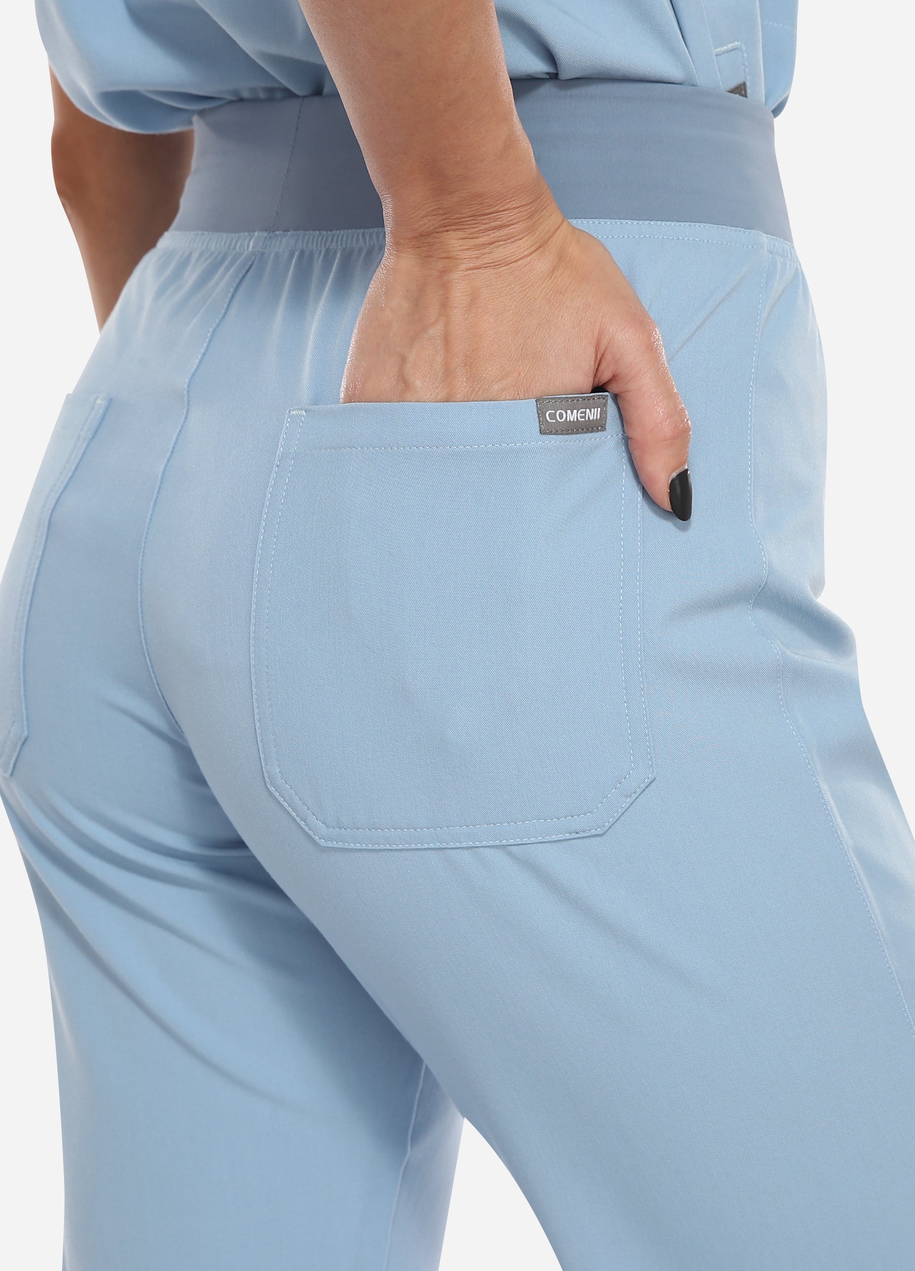 Pantalon médical basique à 2 poches pour femme